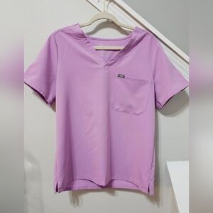 Figs Catarina one pocket scrub top, size large, lavender